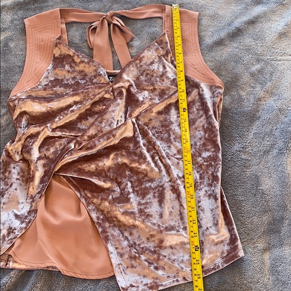 New York & Company Blush Velvet Top - Picture 6 of 8